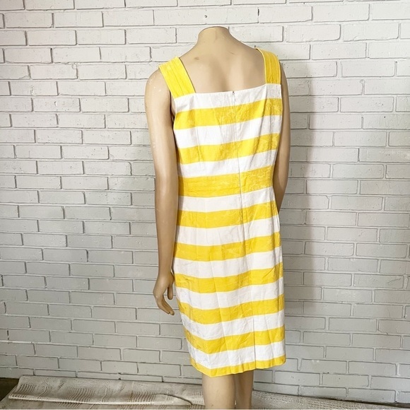 Ann Taylor Women’s Yellow and White Striped Dress - Picture 7 of 9